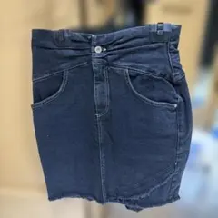 ZARA ダークブルー タイトスカート