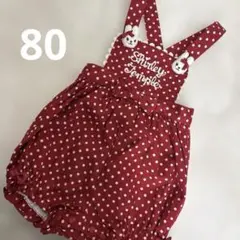 新品未使用❤︎シャーリーテンプル❤︎うさぎシリーズ❤︎ドットサロペット❤︎80センチ