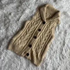 heart market ハートマーケット ベスト ベージュ M ニット