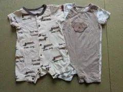 【まとめ売り】BREEZE　バースデイ 半袖 ロンパース 70cm