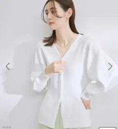 ロペ ROPE あぜ編みボリュームスリーブ カーディガン