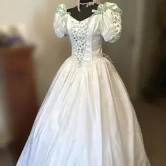 T】売り尽くし✨ホワイトウェディングドレス ダイアナモデル Aライン 