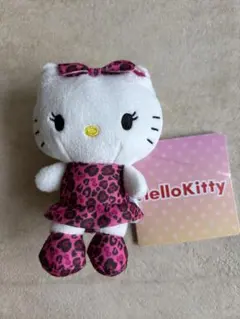 ハローキティ ヒョウ柄ぬいぐるみ