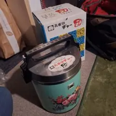 孔雀印ジャー M型 ミントグリーン 花柄