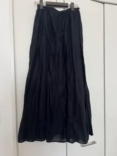 【LOWRYSFARM】 ティアードスカート ブラック