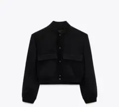 【ZARA】ポケットマキシボンバージャケット【Lサイズ】
