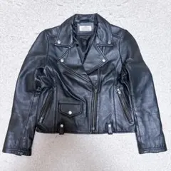 ジャーナルスタンダード レリューム　ライダース ダブル ラムレザー　黒　36