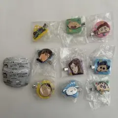クレヨンしんちゃん カプセルヘアクリップ４　ガチャ　9個セット