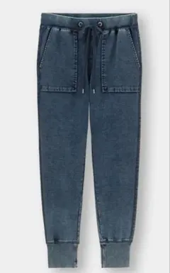 GU デニムスウェットイージーパンツ