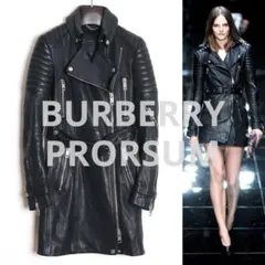 BURBERRY PRORSUM 11SS レザーライダースコート 38