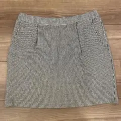 Adam et Rope 紺×白ストライプミニスカートのサムネイル