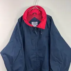 USA古着 90s kroger ジップアップ ハーフコート ネイビー