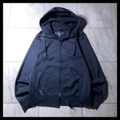 NIKE THERMA-FIT ソフトシェル ダブル ジップパーカー ネイビーのサムネイル