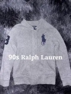 90s Polo Ralph Lauren グレー カーディガン S