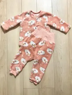 【西松屋】フリースパジャマセット　90cm　ピンク