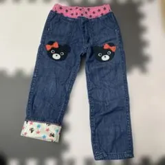 美品☆ミキハウス　ダブルビー　やわらかデニム　ズボン100