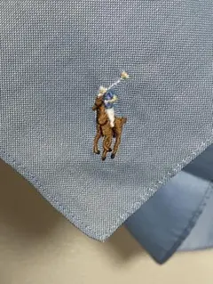 Polo Ralph Lauren ハンカチ 水色 馬に乗ったプレーヤー刺繍のサムネイル