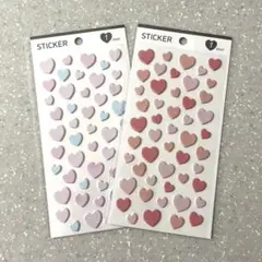 セリア マシュマロシール ハート パステルカラー 2種