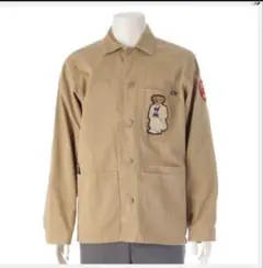 超レア美品　ポロ ラルフローレン メンズ ベア ワッペン　カバーオール ベージュ