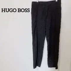 HUGO BOSS【US32】ストライプデザイン 黒スラックス パンツ　ズボン