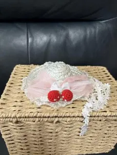 ⭐︎きゃんなな⭐︎白フリルいちご帽子のサムネイル