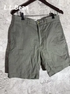 L.L.Bean カーキ ハーフパンツ コットン 定番 32 チノショートパンツのサムネイル
