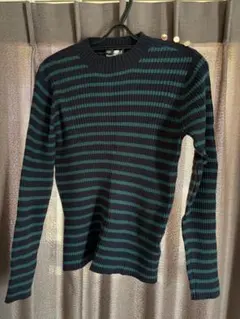 <Te chichi ストライプ柄長袖ニット> サイズ:Free