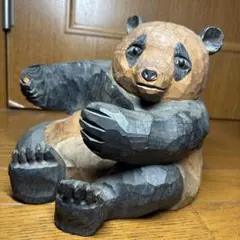 青島貝彫 パンダ 貝細工 工芸品 中国製 アンティーク絵画 インテリア