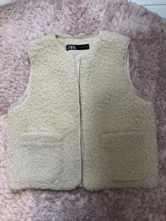 zara ベスト ボア