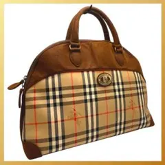 【美品】バーバリー ハンドバッグ ノバチェック・シャドーホース　ヴィンテージ