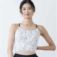 値下Sukala 新品未開封ドローイングフラワーセパレートタンクトップMトップの