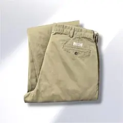 ラルフローレン ポロチノ 2タック ワイドパンツ カーキ系 W34 L相当