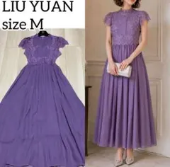 極美品✨LIU YUAN レースエアリーロングワンピース パーティー ドレス Mのサムネイル