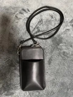 【新品】ブラック スマホショルダーバッグ