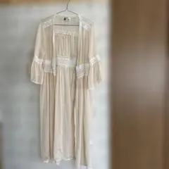 Clé de Paris レース付きロングカーディガン ONEサイズのサムネイル