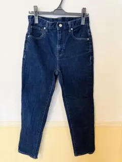 GU デニムパンツ 濃紺 レディース ストレート S 美品