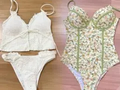 ホワイト レース セパレート水着 ビキニ まとめ売り