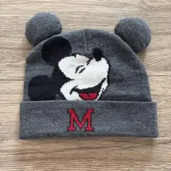 ZARA ミッキーマウス ニット帽 耳付き グレー