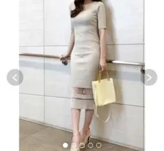 完売品 LIPSERVICE シアーラインバックツイストリブワンピース