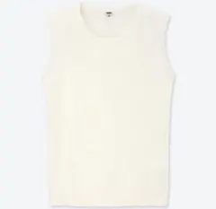 UNIQLO UVカットスーピマコットンノースリーブセーター　　【S】のサムネイル