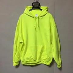 新品 GILDAN ギルダン カブリパーカー ネオンイエロー M