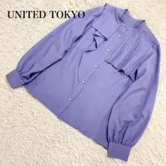 ユナイテッドトウキョウ アシメケープブラウス シャツ 半袖 ピンク F 