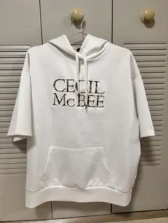 セシルマクビー 半袖パーカー ホワイト 半袖 パーカー CECIL Mc BEE