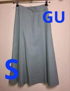 GU リネンブレンドフレアロングスカートS