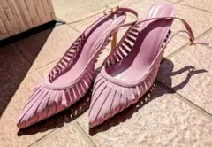 ESPERANZA フリンジスリングバックパンプス 22.5cm