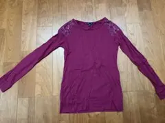 GAP 160 長袖　カットソー　ピンク　スパンコール