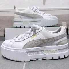 PUMA メイズ 厚底スニーカー ホワイト/グレー　23.0cmのサムネイル