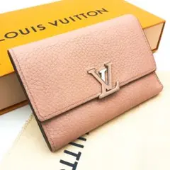 【美品S】ルイヴィトン　カプシーヌ　コンパクト　マグノリア　ピンク　折り財布