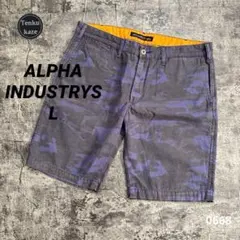 ALPHA INDUSTRYS アルファ迷彩柄ハーフパンツ メンズLのサムネイル