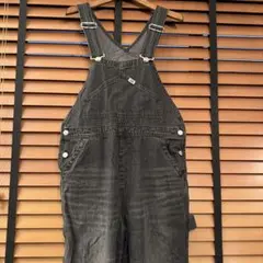 Lee ダークグレー デニムオーバーオール　黒　LL6294
